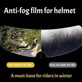 Resim Motosiklet Kaskı Buğu Önleyici Vizörü Su Geçirmez Dayanıklı Çizik Koruma Lens Filmi 