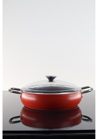 Resim Bonera Pro-plus 30 Cm Kırmızı Karnıyarık Tencere Kırmızı 