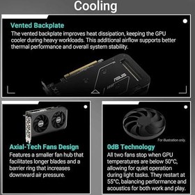 Resim ASUS DUAL-RTX5050-O8G-NVIDIA-GEFORCE-RTX 5050-8GB GDDR6-128bit-2677MHz-HDMI-3xDP-DLSS4 EKRAN KARTI 