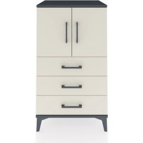 Resim Hyperion Komodin 2 Raflı 3 Çekmeceli 2 Kapaklı 60X44X106 Antrasit-Aytaşı 