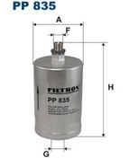 Resim FILTRON PP835 Yakit Filtresi (Mercedes: M102-M103 Kucuk C-E-G Serisi) (WA676131) 