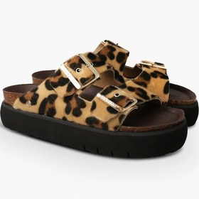 Resim Terlik Kadın Diğer Honolulu G106336 Genuins Vegan Leopard Vegan Leopard Çok Renkli 
