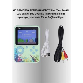 Resim Pileli Store Tv Bağlantılı 500 Oyunlu Mini Gameboy Konsol 