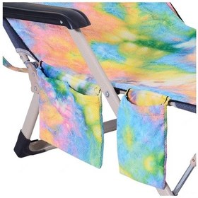 Resim Vkemall Zeytin Sarısı Çapraz Renkli Mikrofiber Plaj Sandalye Örtüsü - 600g Tek Katlı, Çoklu Cep, Hızlı Kuruyan, Taşınabilir Plaj Havlusu Sarı 