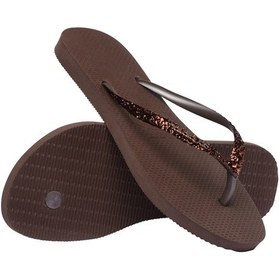Resim Havaianas Slım Glıtter Iı Simli Parlak Parmak Arası Terlik 4146975 4146975 0727 Kahverengi 
