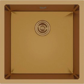 Resim Crauf Stella 4444 Pvd Kaplama Bakır Tezgah Altı Evye 440X440X210MM 