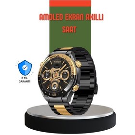 Resim Amoled Ekran Akıllı Saat Bluetooth 5.1 Çağrı Destekli 3 Bileklikli 