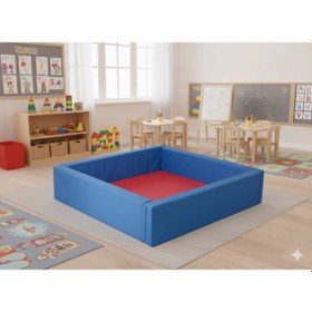 Resim Sünger Kare Top Havuzu 165 cm. - Sünger Soft Play Top Havuzu Çocuk Oyun Alanı 