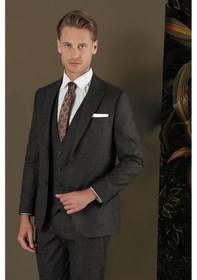 Resim Efor Tk 880 Slim Fit Kahve Klasik Takım Elbise Kahverengi 