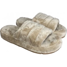 Resim Peluş A26 Kadın Peluşlu Kışlık Burnu Açık Ev Terliği 