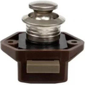 Resim Obus Karavan Dolap Klidi Yuvarlak Küçük Basçek Dolap Kilidi Krom 