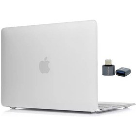 Resim Macbook Air 13.6 İnç Kılıf Mat Flu Buzlu Tpu Sert Kapak M4-m3-m2 Uyumlu İnce Hafif Darbe Çizik Koruma Şeffaf 