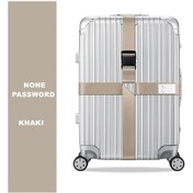 Resim Queenshow Anti-hırsızlık Bagaj Kemeri - Çapraz Askılı, Şifre Ayarlanabilir Bavul Kemerleri Gri 