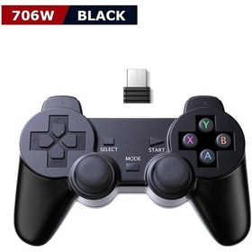 Resim Black-2.4g Kablosuz Gamepad Psp / Pc / Tv Kutusu / Android Telefon Oyun Denetleyicisi Joystick Süper Konsol X Pro Rk 
