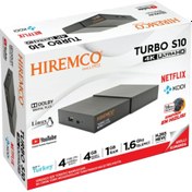 Resim Turbo S10 4Gb Dahılı Hafıza 1 Gb Ram 1.6 Ghz Işlemci Youtube-Netflıx 4K Full Hd Uydu Alıcısı Hiremco