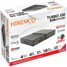 Resim Turbo S10 4Gb Dahılı Hafıza 1 Gb Ram 1.6 Ghz Işlemci Youtube-Netflıx 4K Full Hd Uydu Alıcısı 