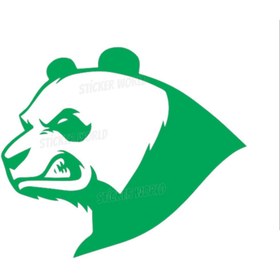 Resim Sticker World Öfkeli Panda Sticker Yeşil 13*11 Cm 
