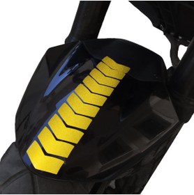 Resim Çınar Extreme Ok Tasarımlı Reflektif Sarı Çamurluk Kask Sticker Çınar Extreme - 0726199631862 