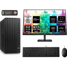 Resim Hp Pro Tower 290 G9 Intel Core I7 13700 8gb 256GB SSD RX550/4GB 23.8" Fhd Monitör Fdos 8T2X2ES Masaüstü Bilgisayar & Per4 USB Bellek 8T2X2ESMNT1301 