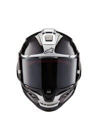Resim Alpinestars Supertech R10 Carbon Element Spor Motosiklet Kaskı Siyah Gümüş 