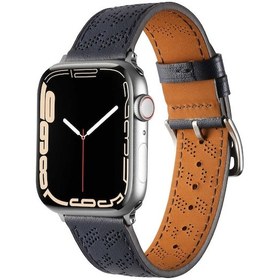 Resim Teknodur Watch 44mm Uyumlu Krd-76 Pu Deri Kordon Strap Kayış Clo- Lacivert 