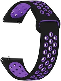 Resim Microsonic Xiaomi Watch S1 Pro için Kordon Rainbow Gently Band Siyah Mor [Watch S1 Pro ile Uyumlu Kordon - Siyah - Mor] 
