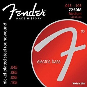 Resim Fender 7250 Nickel Plated Steel Long Scale 7250M .045-.105 Bas Gitar Teli 