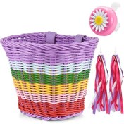 Resim Fosenze Küçük Boy Renkli Plastik Simülasyon Sünger Sepet, Çocuk Bisikleti/trisikleti/ikiz Bisikleti Aksesuarı Seti Sepet + Zil + Akıllı + Çıkartma Çok Renkli 