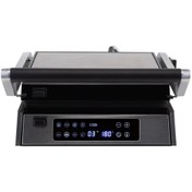 Resim Luxell Lxtm-03 2200 Watt Döküm Izgara Ve Dijital Tost Makinesi Izgara Için 180° Açılabilir 