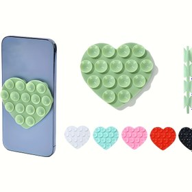 Resim 1 adet FunLife Silikon Vakumlu Telefon Tutucu, Çok Fonksiyonlu Matkapsız Güçlü Kavrama Çift Taraflı Vakumlu Ev Kullanımı İçin, Su Geçirmez 
