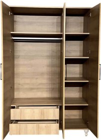 Resim Pera 3 Kapaklı Dolap Kumtaşı Renk Mdf Gürgen Ağacı Ayaklı Diğer 