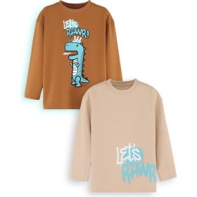 Resim Let's Rawr Erkek Çocuk 2'li Paket T-Shirt 
