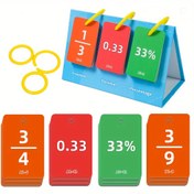Resim Çocuklar için LACHILLY Etkileşimli Matematik Çevirme Şeması - Renk Kodlu Görseller ve El İle Kullanılan Manipülatiflerle Kesir, Ondalık ve Yüzde Öğretimi Aracı | Sınıf Malzemeleri, Ev Okulu Kaynakları, İlkokul Öğretmen Yardımcıları, Matematik Eğitim Yardımı | Yapılandırılmış Öğrenme | İlgi Çekici Eğitimsel Tasarım 