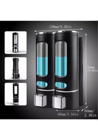 Resim Dlnshop 2 Adet Siyah Duvara Monte Manuel Sabunluk Sıvı Lavabo Sabunluk El Sabunu D-52 Siyah 