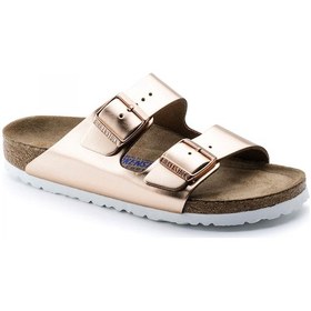 Resim Birkenstock Arizona Sfb Nl Metallic Bronz Kadın Terlik Bronz 