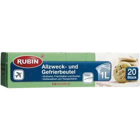 Resim Rubin Kilitli Poşet - 1 Litre Çok Amaçlı 20'li 