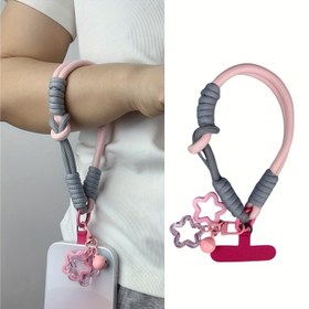 Resim Ayarlanabilir Kısa Boylu Naylon Kordon ve Bilek Askısı Seti, Güvenli Halka Tokalı Çok İşlevli Kayıp Önleyici Telefon Bağı, Açık Hava Kullanımı İçin 