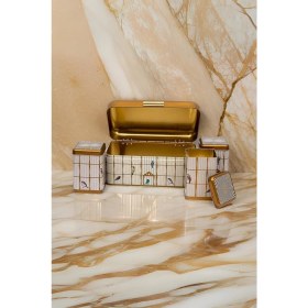 Resim Evle Erb08t7 Menteşeli Ekmek Kutusu 4 Lü Set, Bird Cage 
