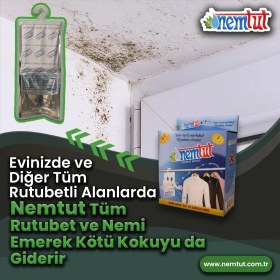 Resim Nemtut Rutubet Giderici Nem Emici Koku Küf ve Korozyon Önleyici 2 Kutu 4 Paket 2 kg 
