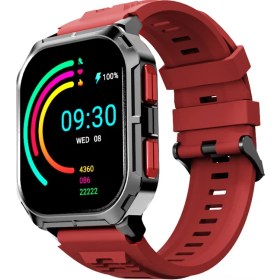 Resim HiFuture Ultra3 Bluetooth 5.2 IP68 Su Geçirmez 2.01 inç Always On Display Nabız Spor Kan Oksijen Takibi iOS&Android Uyumlu Akıllı Saat 52mm Kırmızı 