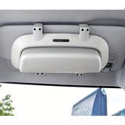 Resim Chuangyinshop Beyaz Gözlük Tutucu - Otomobil Tavanı İçin Dayanıklı Fonksiyonel Aksesuar 