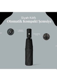 Resim Diğer Siyah Kılıflı Otomatik Kompakt Şemsiye Renkli 