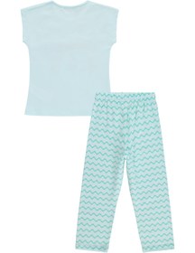 Resim Civil Girls Mermaid Baskılı 6-9 Yaş Pijama Takımı - Yeşil - Açık Mint / 7-8 Yaş 