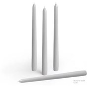 Resim 4 Lu Gri Konik Şamdan Mum Gri 