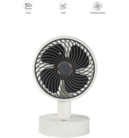 Resim pluse F-08 Beyaz Mini Fan Vantilatör Masa Fan 