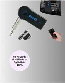 Resim Taşınabilir Bluetooth Aux Araç Müzik Ve Konuşma Kiti 