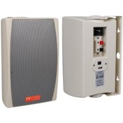 Resim MagicVoice MV-24 13 CM 50 Watt Komütatörlü Hat Trafolu Krem Beyaz Sütun Hoparlör (2'li Takım) 