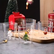 Resim 1 adet, 3D Noel Ağacı Tasarımı, 300ml/11.83oz, Cam Kahve Fincanı, Yeniden Kullanılabilir, Yalnızca El Yıkama, İzole, Çok Amaçlı, Ev & Mutfak Dekoru, Kutlu Bayram Hediyesi, Desensiz 
