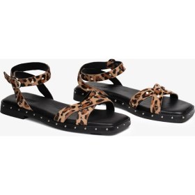 Resim Greyder Kadın Leopar Hakiki Deri Sandalet 6Y2CS34466 