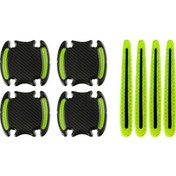 Resim Jzcat 8 Adet/takım Araba Kapı Kolu Dikiz Aynası Güvenlik Uyarı Koruyucu Yansıtıcı Etiket-yeşil 